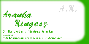 aranka mingesz business card